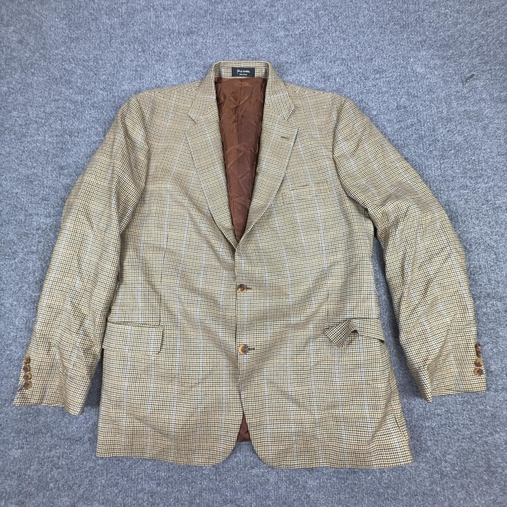 John W. Nordstrom Blazer Sport Coat Mens 50X Long Brown Loro Piana Cashmere